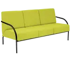 SPA 3 černý lak, koženka AN 079 - koženka citrónově zelená